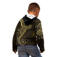 Black Gold Polynesian Tribal Kid Hoodie LT9 - Polynesian Pride
