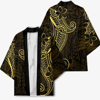 Black Gold Polynesian Tribal Kimono LT9 - Polynesian Pride