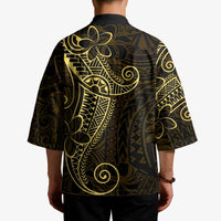 Black Gold Polynesian Tribal Kimono LT9 - Polynesian Pride