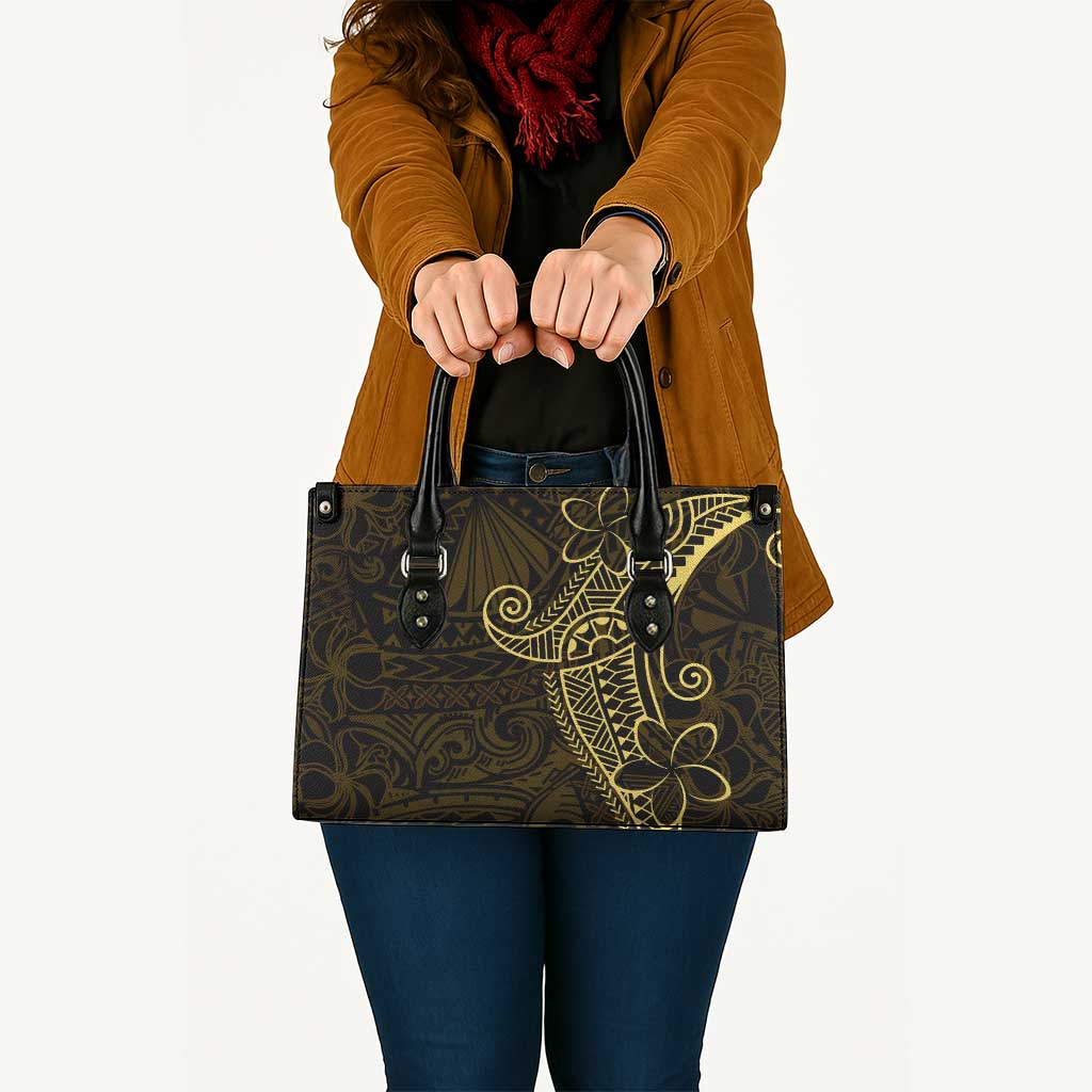 Black Gold Polynesian Tribal Leather Bag LT9 - Polynesian Pride