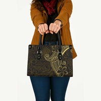 Black Gold Polynesian Tribal Leather Bag LT9 - Polynesian Pride