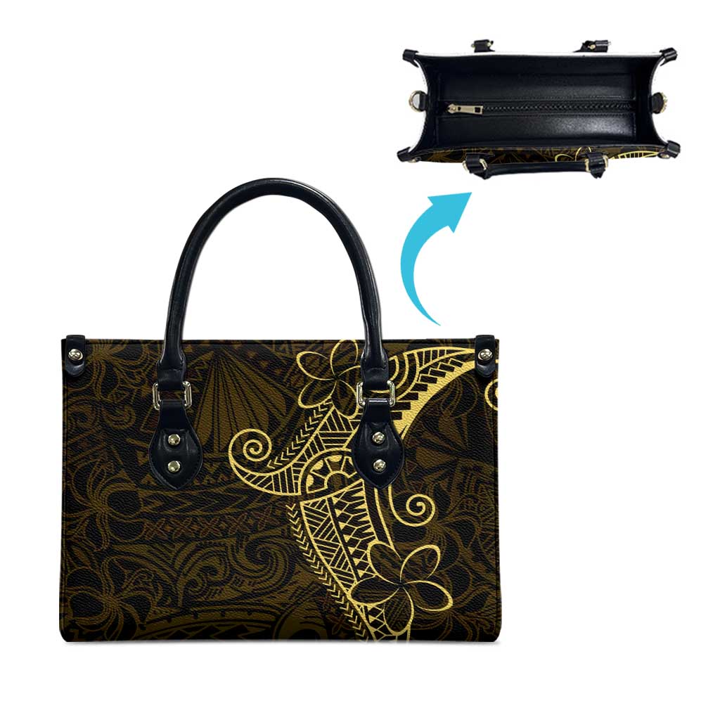 Black Gold Polynesian Tribal Leather Bag LT9 - Polynesian Pride