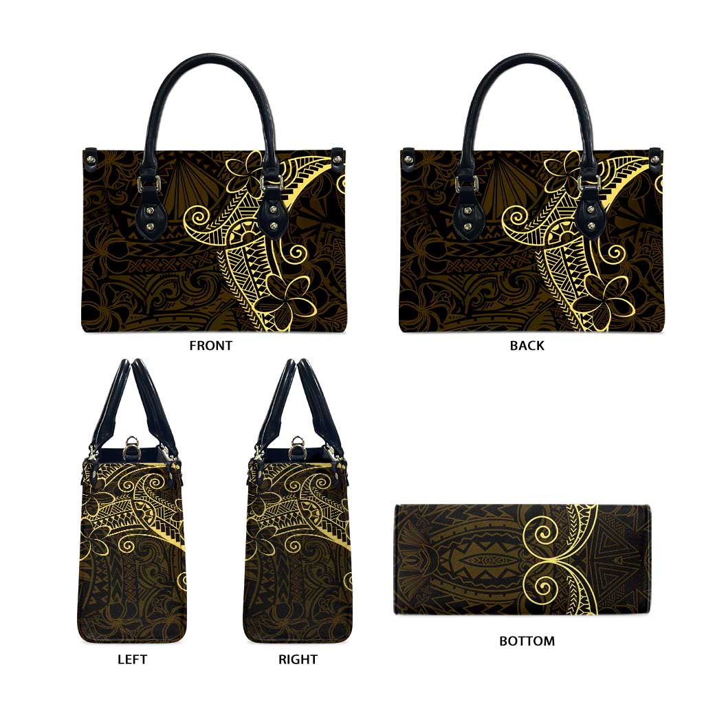 Black Gold Polynesian Tribal Leather Bag LT9 - Polynesian Pride