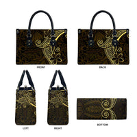 Black Gold Polynesian Tribal Leather Bag LT9 - Polynesian Pride