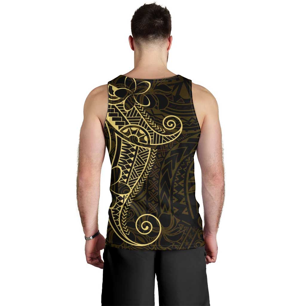 Black Gold Polynesian Tribal Men Tank Top LT9 - Polynesian Pride