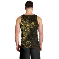 Black Gold Polynesian Tribal Men Tank Top LT9 - Polynesian Pride