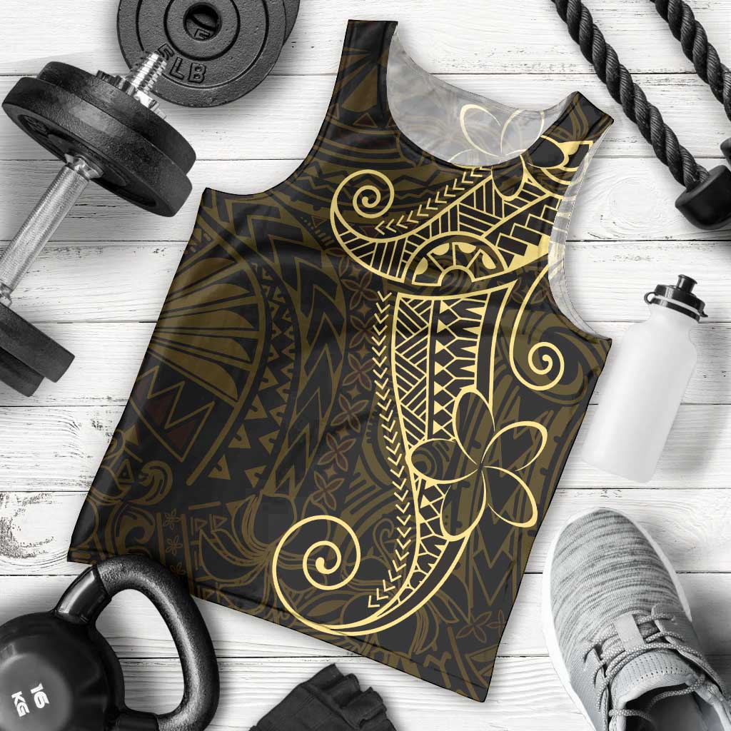 Black Gold Polynesian Tribal Men Tank Top LT9 - Polynesian Pride