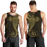 Black Gold Polynesian Tribal Men Tank Top LT9 - Polynesian Pride