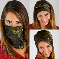 Black Gold Polynesian Tribal Neck Gaiter LT9 - Polynesian Pride