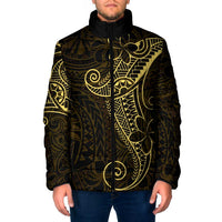 Black Gold Polynesian Tribal Padded Jacket LT9 Men Gold - Polynesian Pride