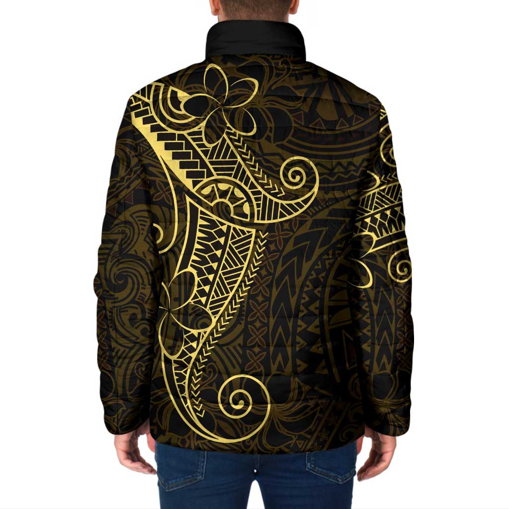 Black Gold Polynesian Tribal Padded Jacket LT9 - Polynesian Pride