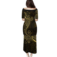 Black Gold Polynesian Tribal Puletasi LT9 - Polynesian Pride