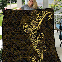 Black Gold Polynesian Tribal Quilt LT9 Gold - Polynesian Pride