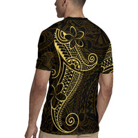 Black Gold Polynesian Tribal Rugby Jersey LT9 - Polynesian Pride