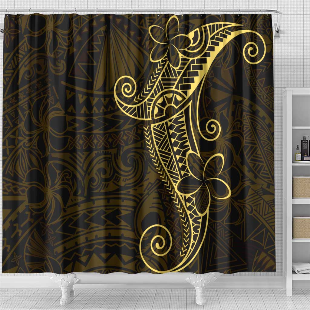 Black Gold Polynesian Tribal Shower Curtain LT9 - Polynesian Pride
