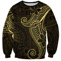 Black Gold Polynesian Tribal Sweatshirt LT9 Unisex Gold - Polynesian Pride
