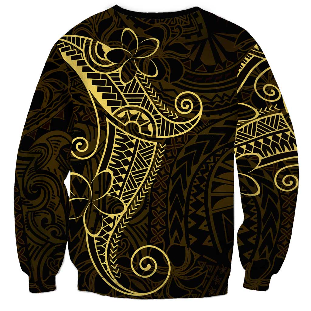 Black Gold Polynesian Tribal Sweatshirt LT9 - Polynesian Pride