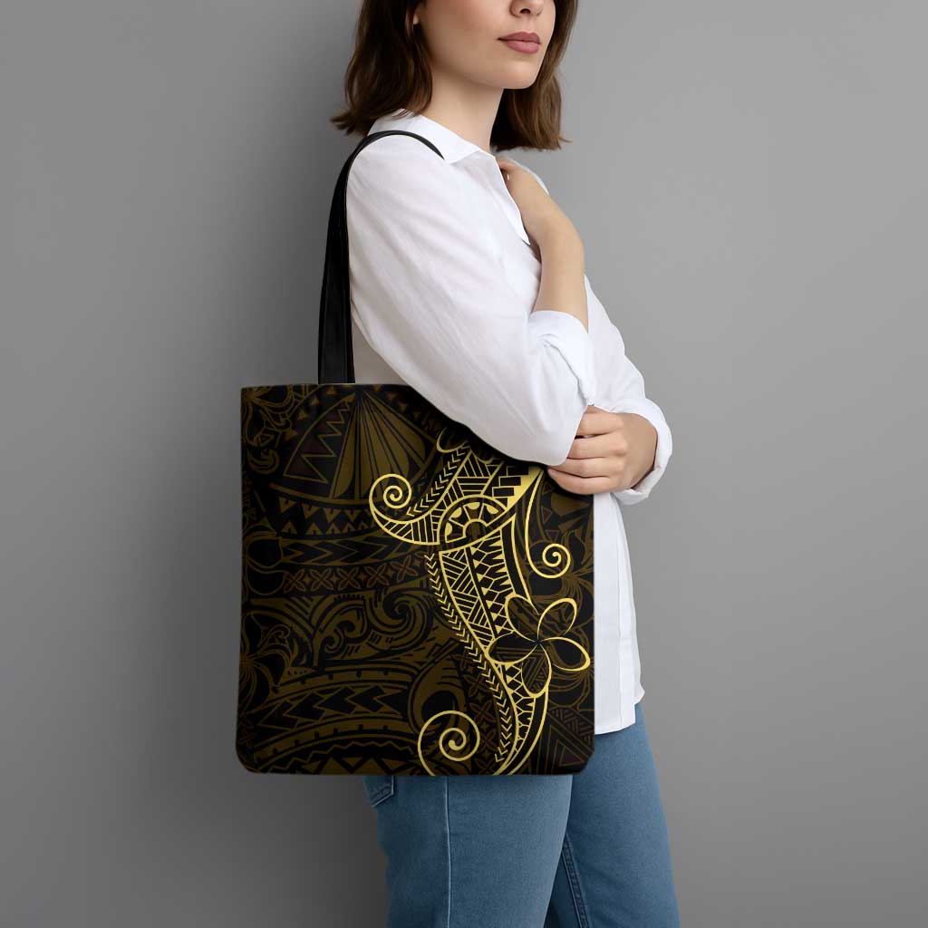 Black Gold Polynesian Tribal Tote Bag LT9 - Polynesian Pride
