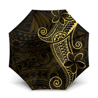 Black Gold Polynesian Tribal Umbrella LT9 One Size Folded 11.42 inch Opened Diameter 37.4 inch Gold - Polynesian Pride