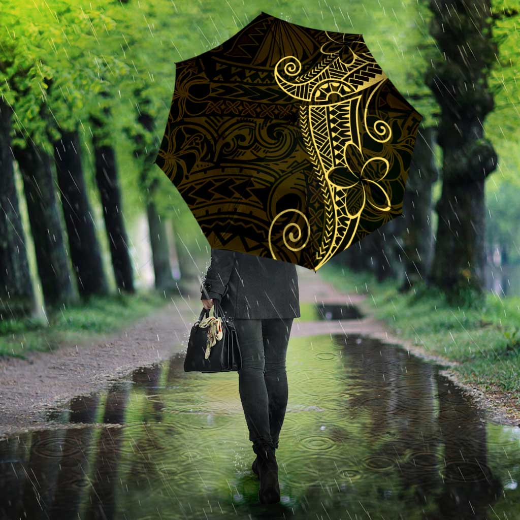 Black Gold Polynesian Tribal Umbrella LT9 - Polynesian Pride
