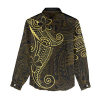 Black Gold Polynesian Tribal Women Casual Shirt LT9 - Polynesian Pride