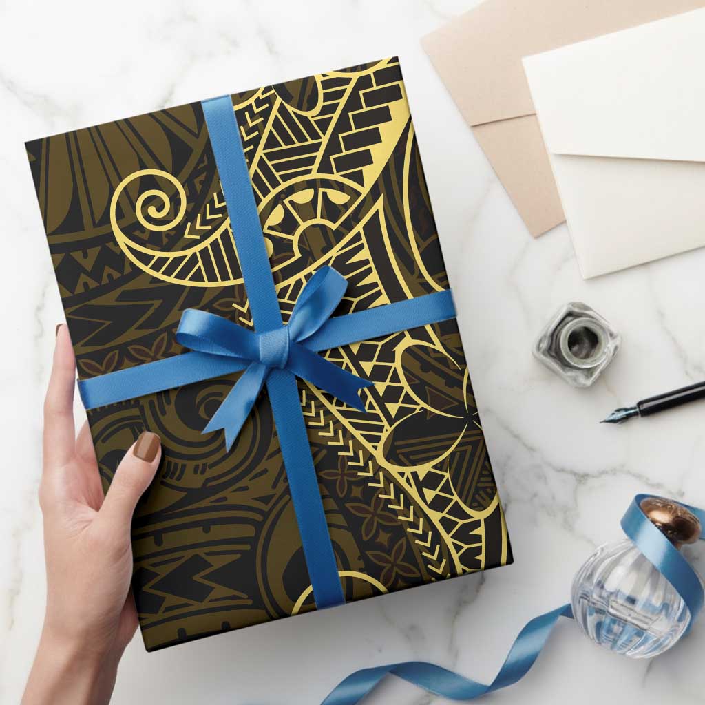 Black Gold Polynesian Tribal Wrapping Paper LT9 - Polynesian Pride