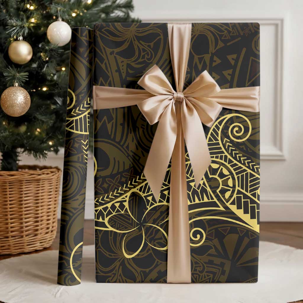 Black Gold Polynesian Tribal Wrapping Paper LT9 - Polynesian Pride