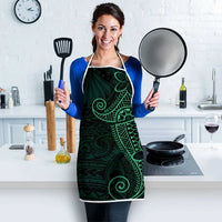 Black Green Polynesian Tribal Apron LT9 - Polynesian Pride