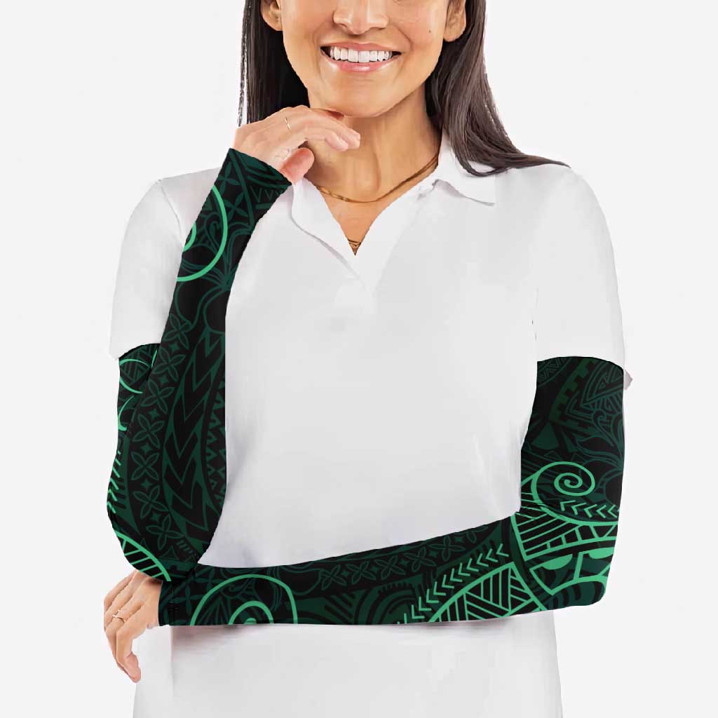 Black Green Polynesian Tribal Arm Sleeves LT9 - Polynesian Pride