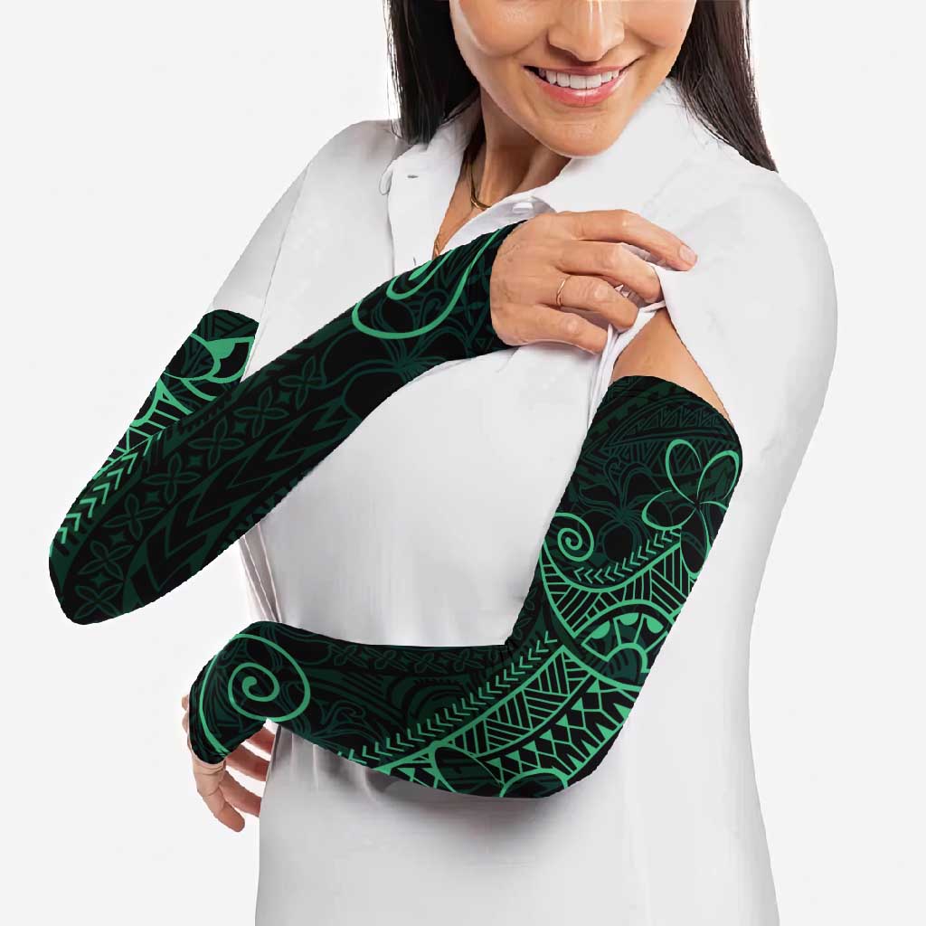 Black Green Polynesian Tribal Arm Sleeves LT9 - Polynesian Pride