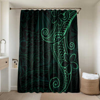 Black Green Polynesian Tribal Bathroom Set LT9 Shower Curtain Only Green - Polynesian Pride