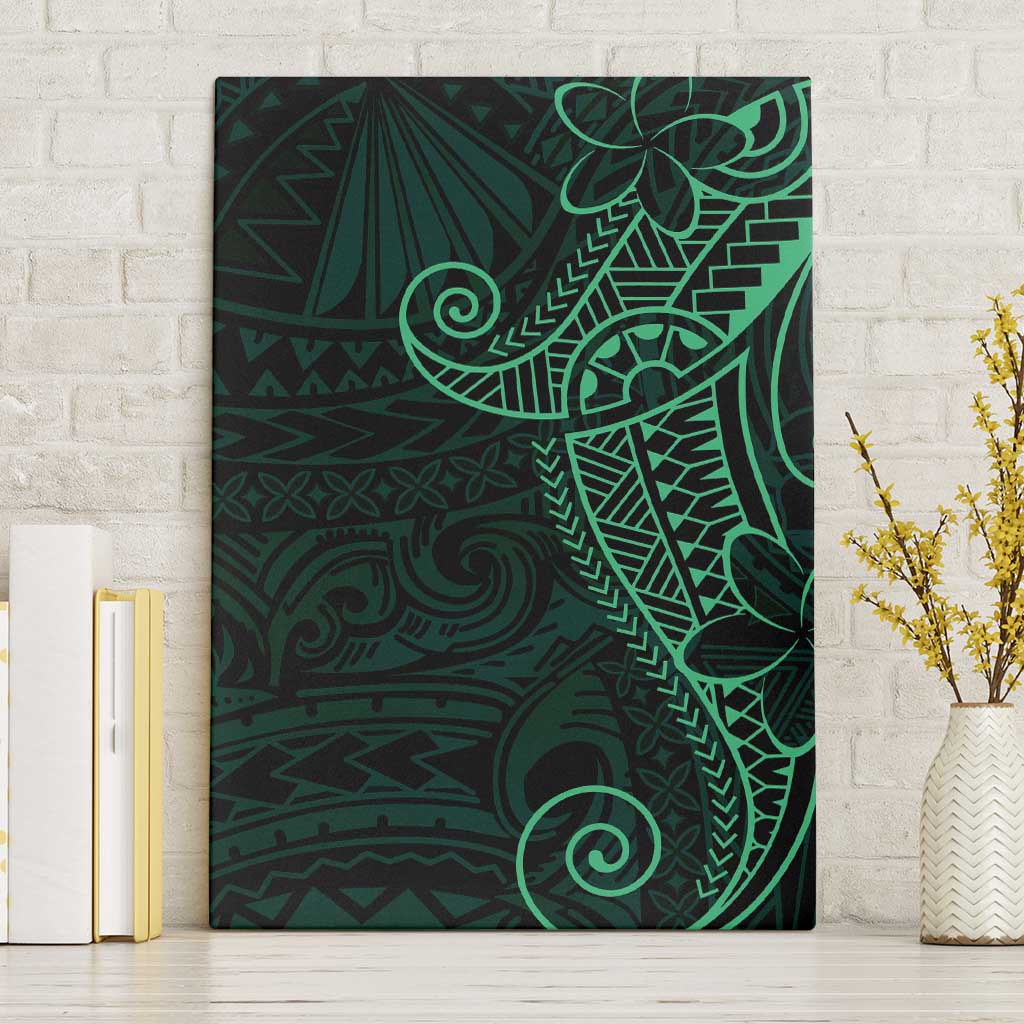 Black Green Polynesian Tribal Canvas Wall Art LT9 Without Frame Green - Polynesian Pride