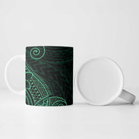 Black Green Polynesian Tribal Ceramic Mug LT9 - Polynesian Pride