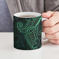 Black Green Polynesian Tribal Ceramic Mug LT9 - Polynesian Pride
