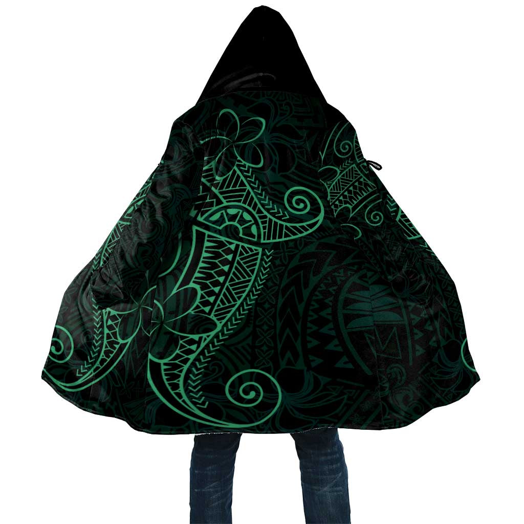 Black Green Polynesian Tribal Cloak LT9 Unisex Green - Polynesian Pride