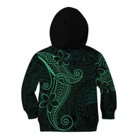 Black Green Polynesian Tribal Kid Hoodie LT9 - Polynesian Pride