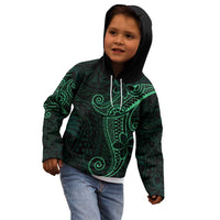 Black Green Polynesian Tribal Kid Hoodie LT9 - Polynesian Pride