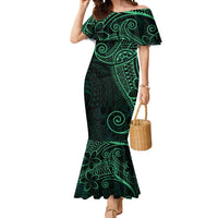 Black Green Polynesian Tribal Mermaid Dress LT9 Women Green - Polynesian Pride