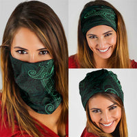 Black Green Polynesian Tribal Neck Gaiter LT9 - Polynesian Pride