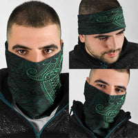 Black Green Polynesian Tribal Neck Gaiter LT9 - Polynesian Pride