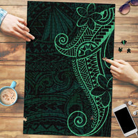 Black Green Polynesian Tribal Puzzle LT9 Green - Polynesian Pride