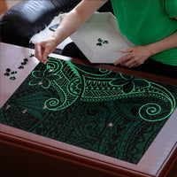 Black Green Polynesian Tribal Puzzle LT9 - Polynesian Pride