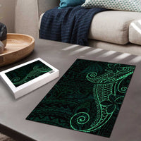 Black Green Polynesian Tribal Puzzle LT9 - Polynesian Pride
