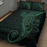 Black Green Polynesian Tribal Quilt Bed Set LT9 - Polynesian Pride