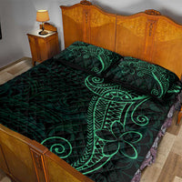 Black Green Polynesian Tribal Quilt Bed Set LT9 - Polynesian Pride