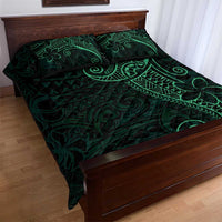 Black Green Polynesian Tribal Quilt Bed Set LT9 - Polynesian Pride