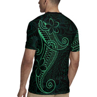 Black Green Polynesian Tribal Rugby Jersey LT9 - Polynesian Pride