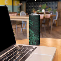 Black Green Polynesian Tribal Skinny Tumbler LT9 - Polynesian Pride