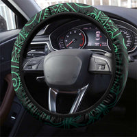 Black Green Polynesian Tribal Steering Wheel Cover LT9 - Polynesian Pride