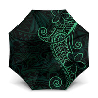 Black Green Polynesian Tribal Umbrella LT9 One Size Folded 11.42 inch Opened Diameter 37.4 inch Green - Polynesian Pride